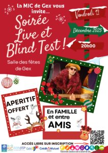 affiche Blind Test 12 decembre MJC Gex